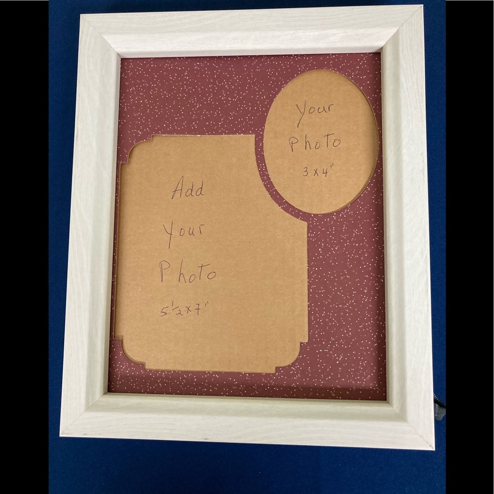 White Frame w’ Mat & BackEasel